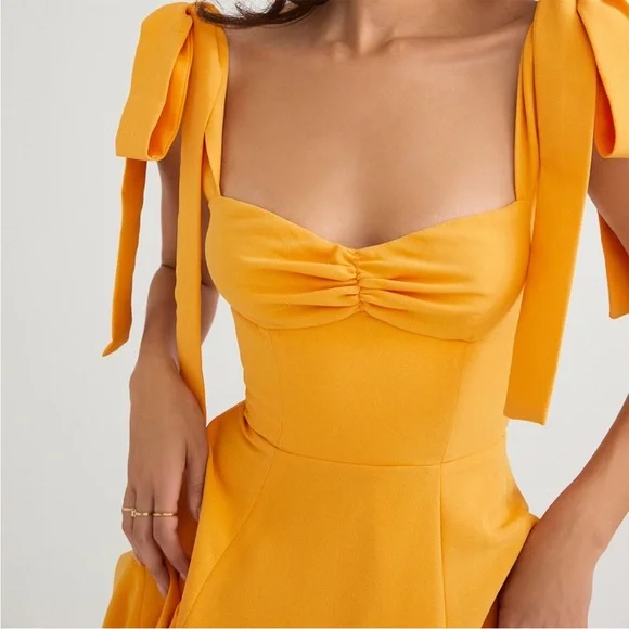 House of CB Alicia Yellow Midi Sundress - XS - Picture 3 of 16